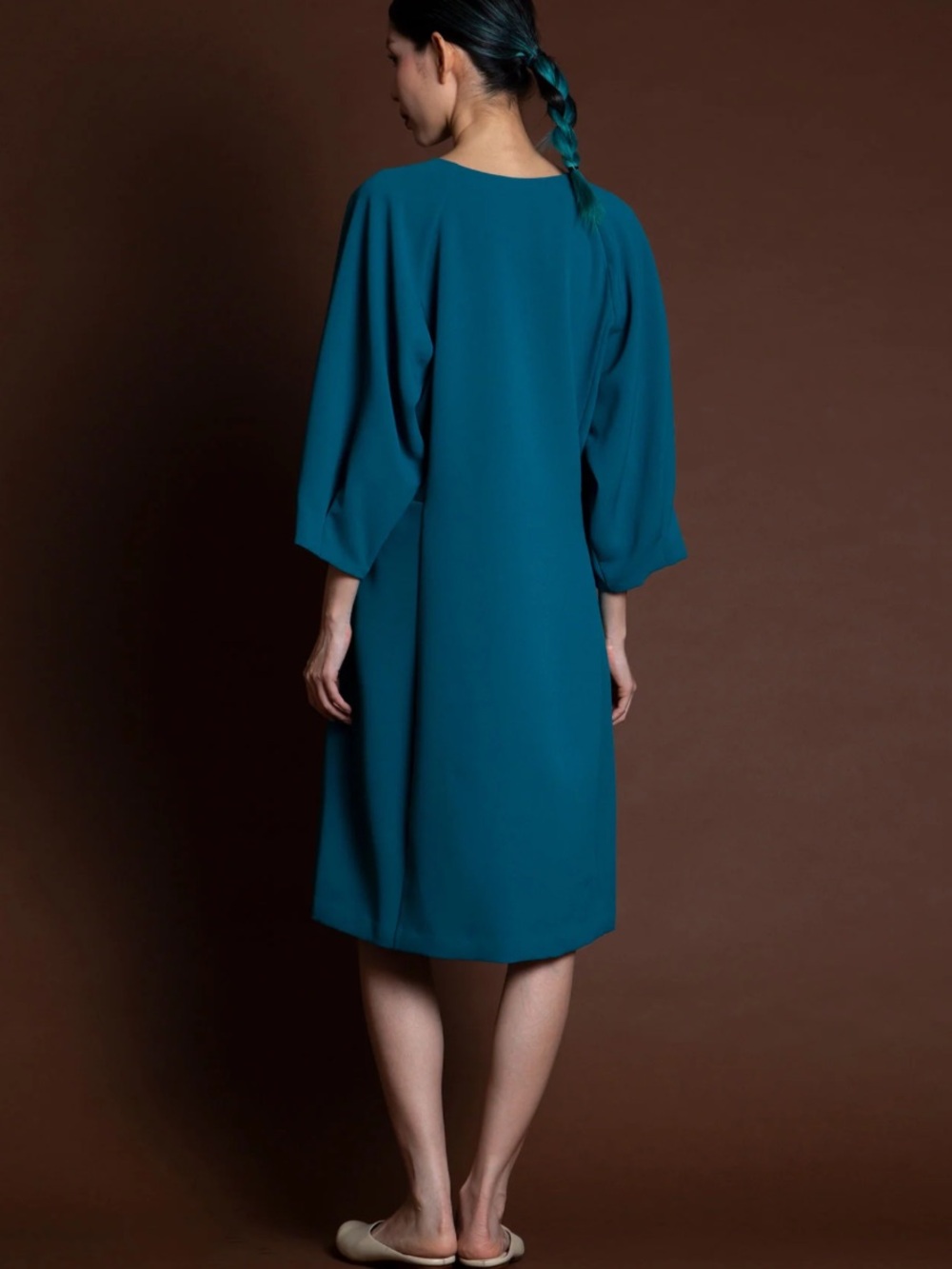 Express Teal Long-Sleeve Shift Dress - Women